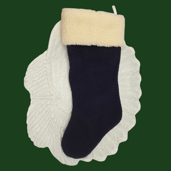 Vintage Holiday Christmas Stocking Santa Teddy Snowflake Bells Christmas Tree - Picture 2 of 7